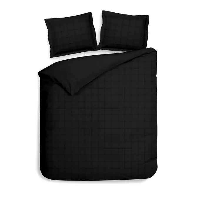 Heckett & Lane - Housse de couette Diamante 140x200/220 Moonless Black