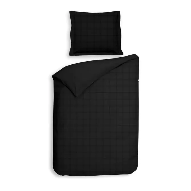 Heckett & Lane - Housse de couette Diamante 140x200/220 Moonless Black