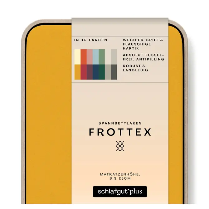 Schlafgut Drap-housse éponge S - 90x190 - 100x200 196 Jaune Profond Schlafgut Drap-housse éponge S - 90x190 - 100x200 196 Jaune Profond