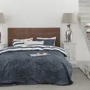 Rivièra Maison Rivièra Maison Lindy Lines Dekbedovertrek - Navy 240x200/220 cm