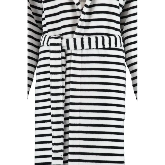 Cawö Dames Badjas met Capuchon 1243 Schwarz-weiss  36