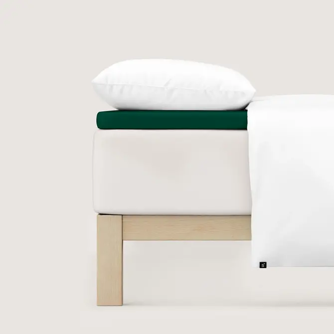 Schlafgut Pure Jersey Topper Drap-housse M - 120x200 - 130x220 690 Green Deep