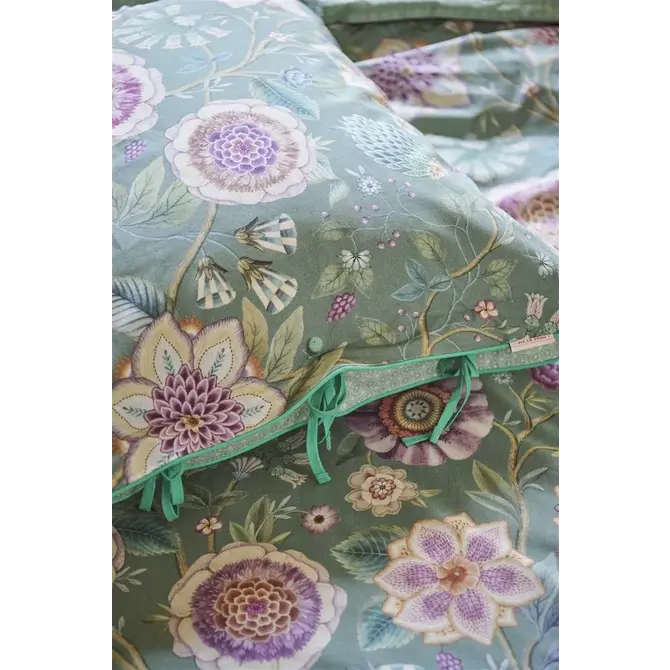 Pip Studio Housse de couette Viva Las Flores Vert 240x200/220 cm Pip Studio Housse de couette Viva Las Flores Vert 240x200/220 cm