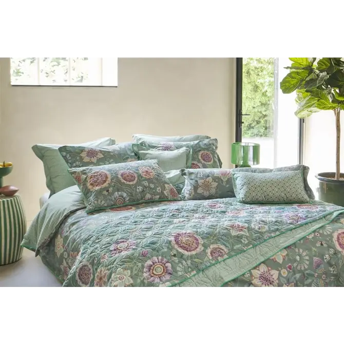 Pip Studio Housse de couette Viva Las Flores Vert 240x200/220 cm Pip Studio Housse de couette Viva Las Flores Vert 240x200/220 cm