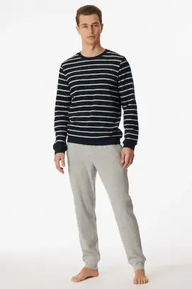 Schiesser Pyjama Long nightblue 180844 50/M