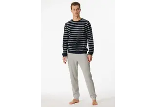 Schiesser Pyjama Long nightblue 180844 50/M