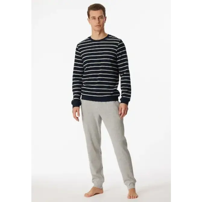Schiesser Pyjama long bleu nuit 180844 50/M