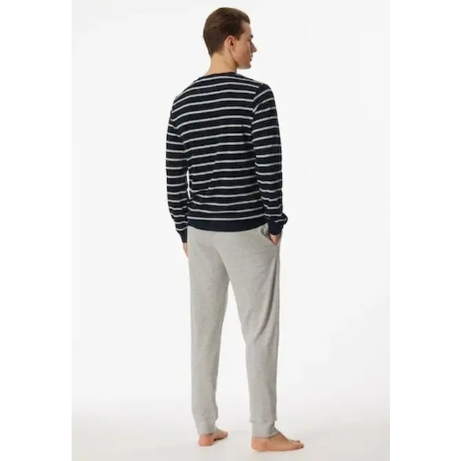 Schiesser Pyjama long bleu nuit 180844 50/M