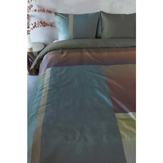Kardol by Beddinghouse Housse de couette Sloane Square Vert olive 140x200/220 cm