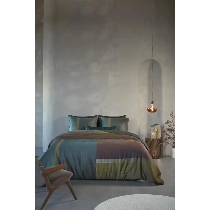 Kardol by Beddinghouse Housse de couette Sloane Square Vert olive 140x200/220 cm