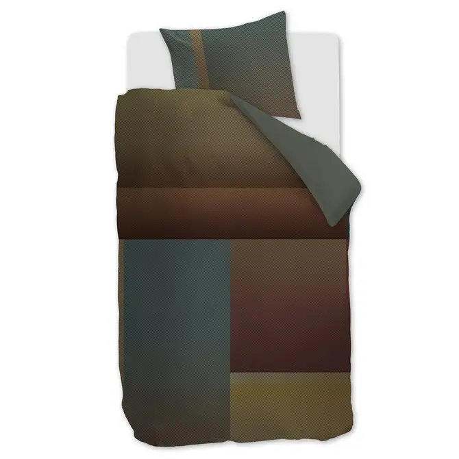 Kardol by Beddinghouse Sloane Square Dekbedovertrek  Olijf Groen 140x200/220 cm