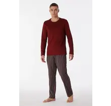 Schiesser Pyjama long terre cuite marron 180273 52/L