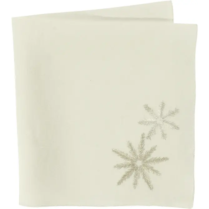 Serviette de table en lin Sander Crystal 45x45 Offwhite