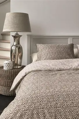 Riviera Maison Housse de couette tressée Taupe 200x200/220 cm