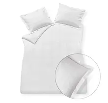 Vandyck Home 78 Check 300Tc Dekbedovertrek Lits-jumeaux (240x200/220) white