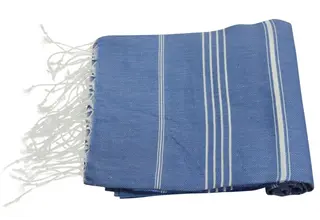 Serviette de Hamam 100%coton 100x180cm Bleu foncé