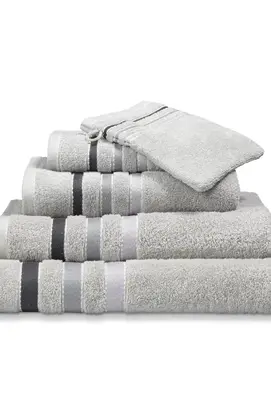 Vandyck Prestige Lines Steel Grey Towel 60x110