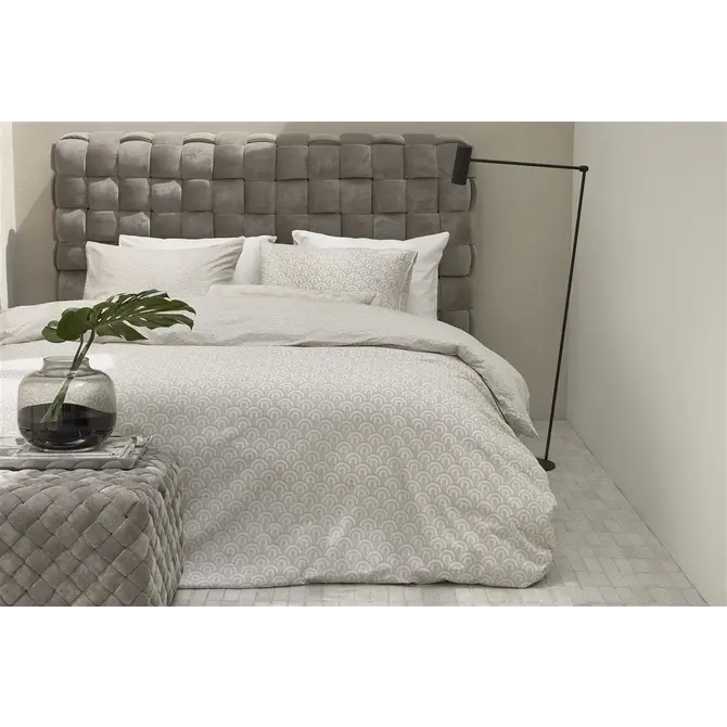 Rivièra Maison Arched Dekbedovertrek - Sand 260x200/220 cm