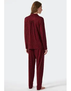 Schiesser Pyjama Long 178056 wine red 44/XXL