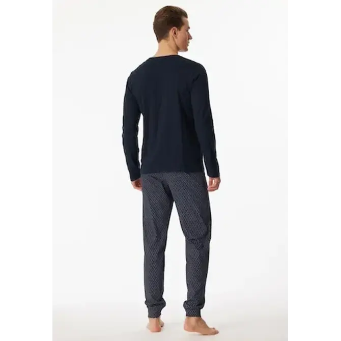 Schiesser Pyjama Long nightblue 180843 52/L