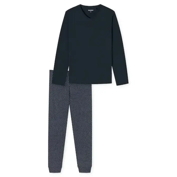 Schiesser Pyjama long bleu nuit 180843 52/L