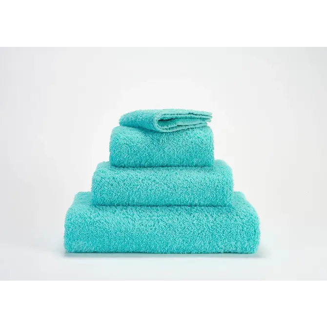 Abyss & Habidecor Super Pile serviette invités 40x75 370 turquoise
