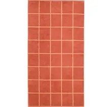 Cawö Park Check Towel brick 50/100
