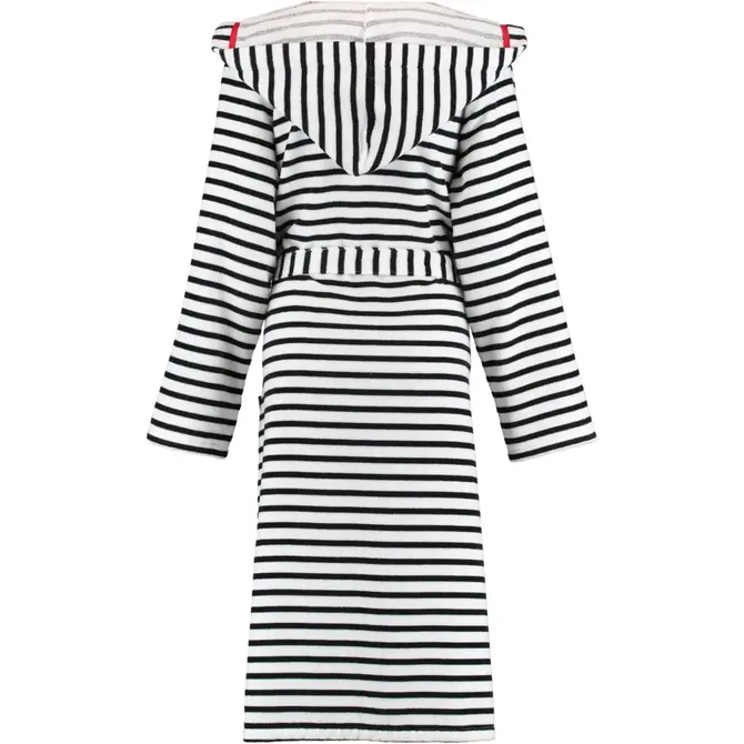 Cawö - Peignoir à capuche pour dames 1243 Schwarz-weiss 42