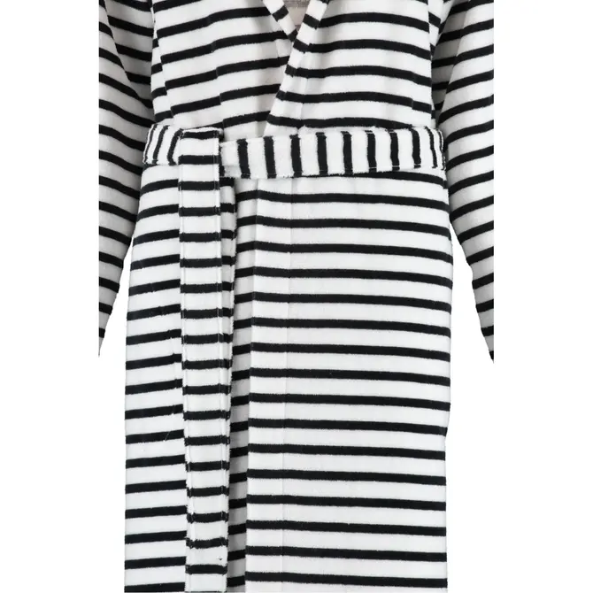 Cawö - Peignoir à capuche pour dames 1243 Schwarz-weiss 42
