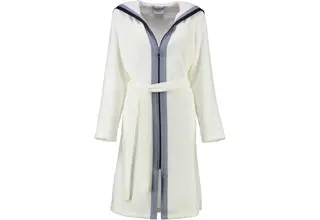 Cawö Peignoir à capuche avec fermeture éclair pour dames 6598 Weiss 50