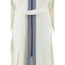 Cawö Cawö Dames Badjas met Capuchon en Rits 6598 Weiss 50
