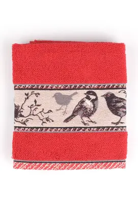 Bunzlau Castle Kitchen Towel Birds Red (essuie-tout en forme d'oiseau)