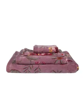 Pip Studio Secret Garden Handdoek  Mauve 55x100 cm