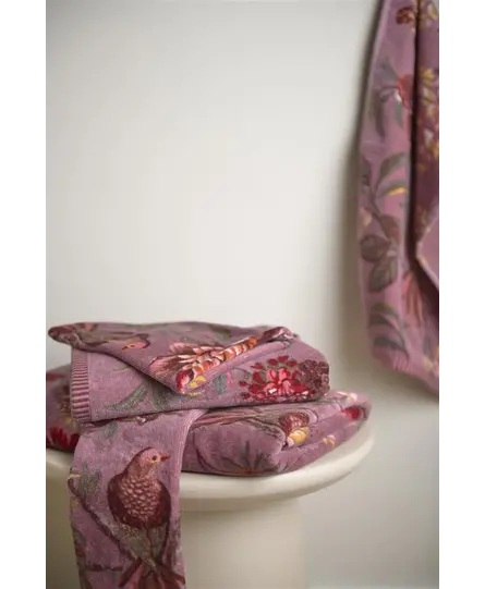 Pip Studio Secret Garden Handdoek  Mauve 55x100 cm