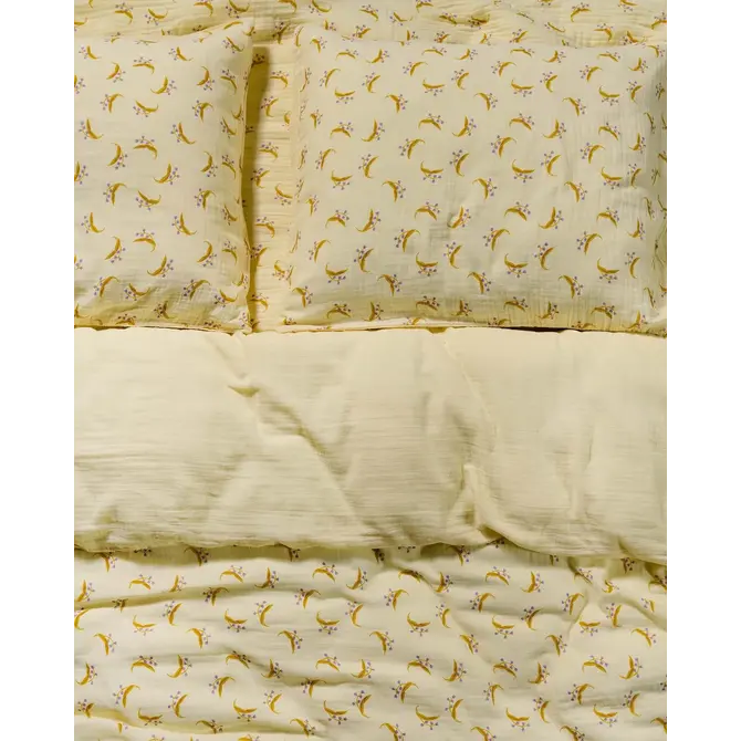 Covers & Co Lily melody Dekbedovertrek Lemon yellow 240x200/220