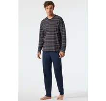 Schiesser Pyjama long gris foncé mel. 178103 56/XXL