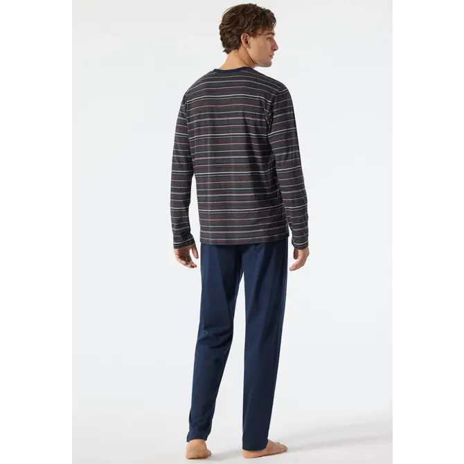 Schiesser Pyjama long gris foncé mel. 178103 56/XXL