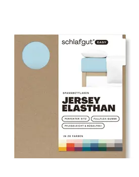 Schlafgut EASY Jersey Elasthan Hoeslaken XL - 180x200 - 200x220 536 Blue Light