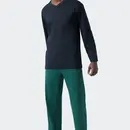 Schiesser Schiesser Pyjama long vert foncé 178096 50/M