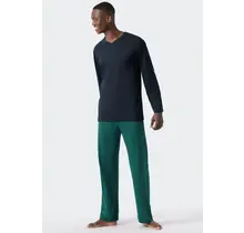 Schiesser Pyjama Long dark green 178096 50/M
