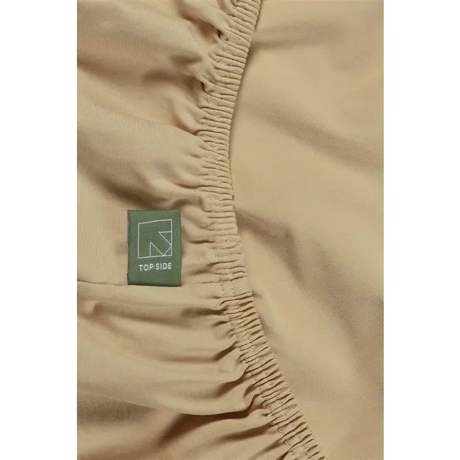 Beddinghouse Dutch Design Organic Lycra Hoeslaken - Sand 200x200/220 cm Hoekhoogte: 40 cm