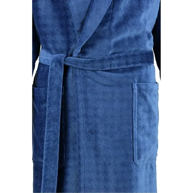 Cawö Peignoir d'homme avec col châle 1716 saphir 50