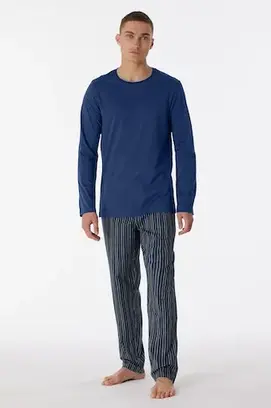 Schiesser Pyjama Long navy 180273 56/XXL