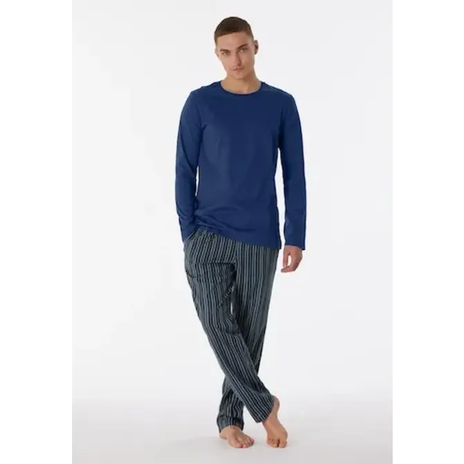 Schiesser Pyjama Long marine 180273 56/XXL