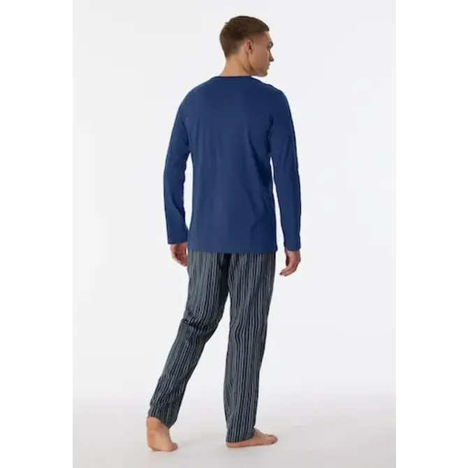 Schiesser Pyjama Long marine 180273 56/XXL