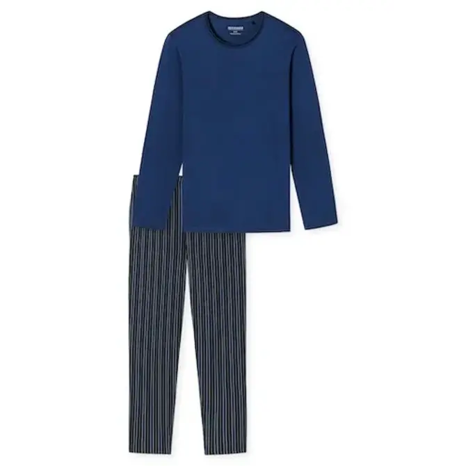 Schiesser Pyjama Long marine 180273 56/XXL
