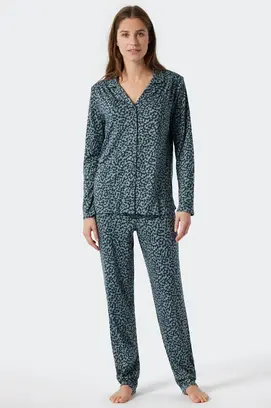 Schiesser Pyjama Long 178056 dark blue 46/3XL