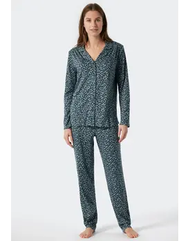 Schiesser Pyjama Long 178056 dark blue 46/3XL