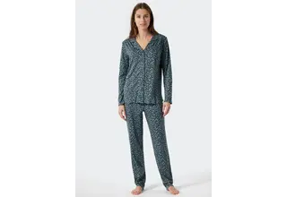 Schiesser Pyjama long 178056 bleu foncé 46/3XL