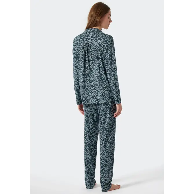 Schiesser Pyjama long 178056 bleu foncé 46/3XL